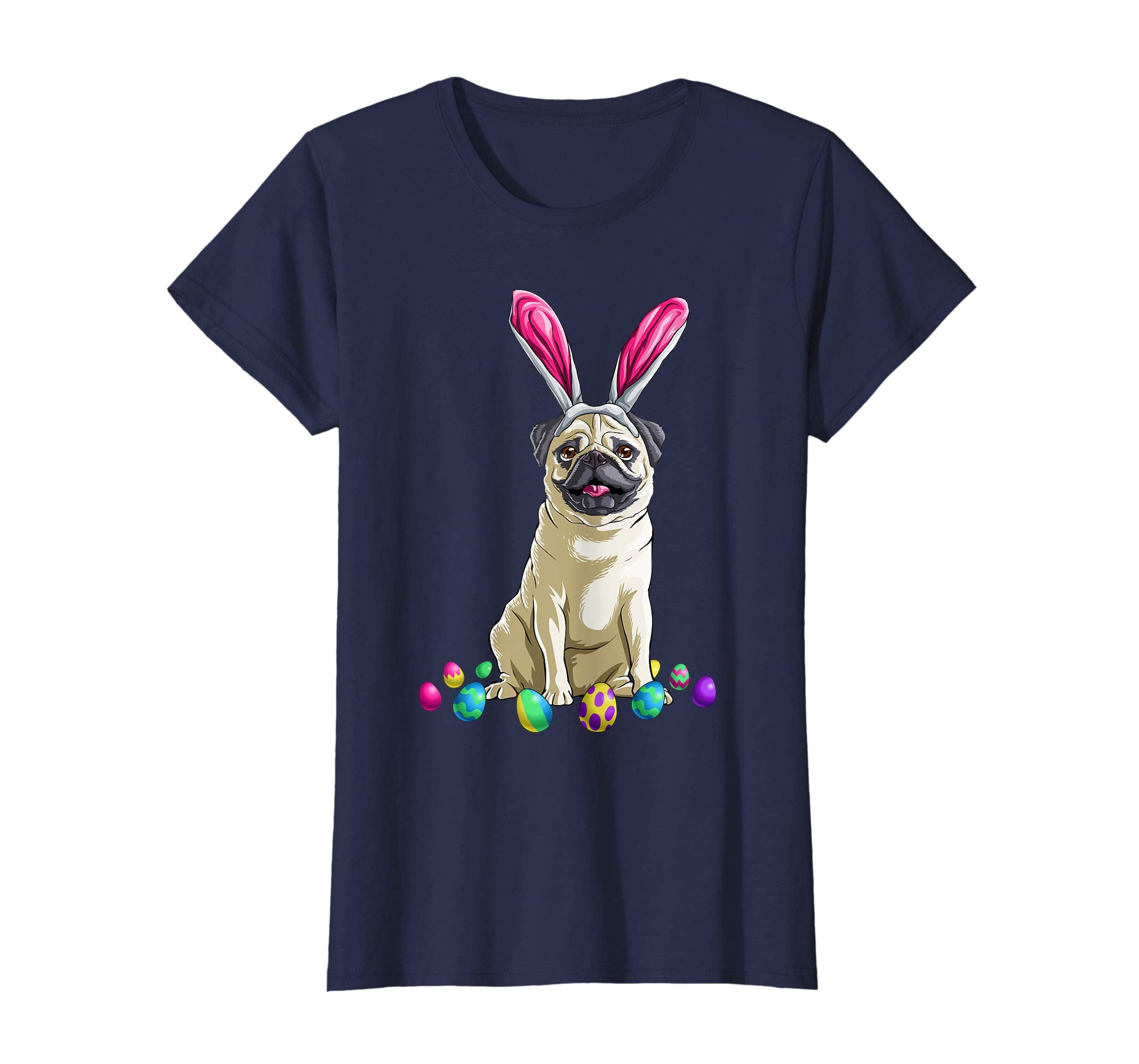 Easter Pug T Shirt Men Women Kids Bunny Basket Eggs Gift