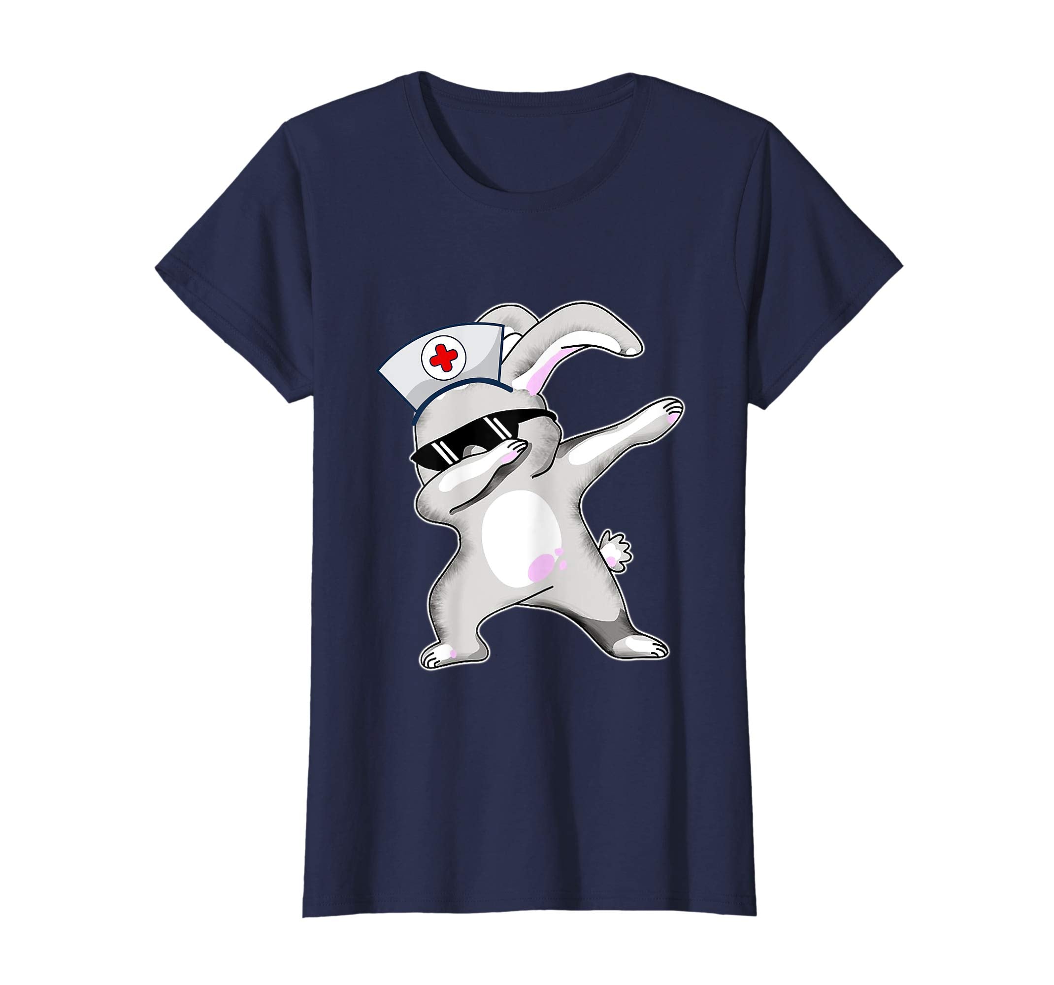 Funny Rabbit Nurse Tee Easter Bunny Dabbing T-Shirts Gift