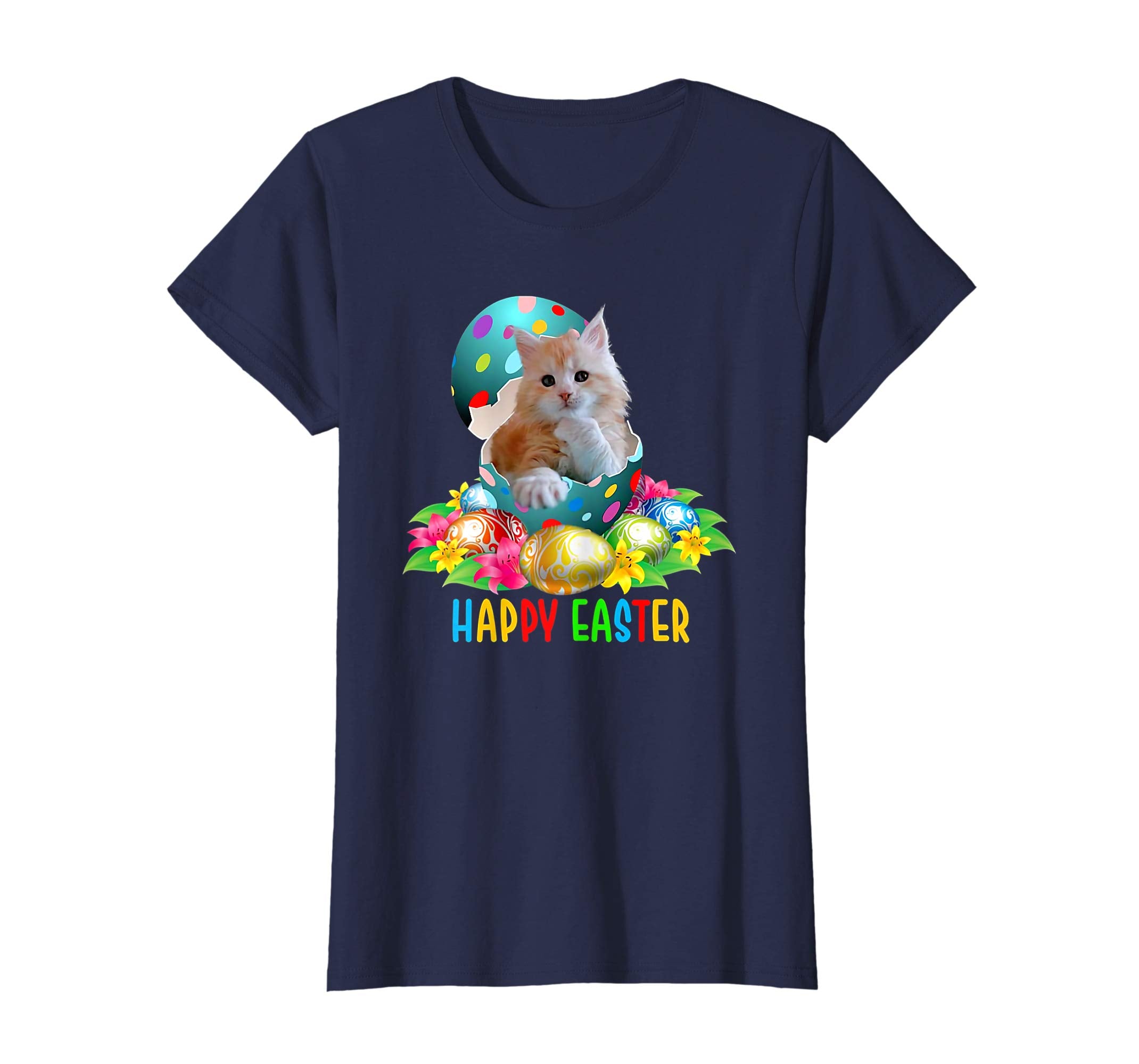 Funny cat in easter eggs cat lover t-shirt