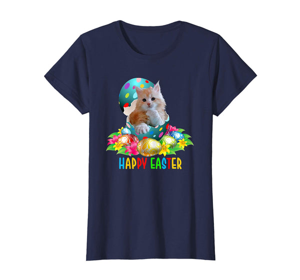 Funny cat in easter eggs cat lover t-shirt