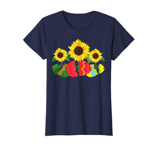 Hippie Sunflower In Easter Eggs Funny Easter Tshirt Gifts