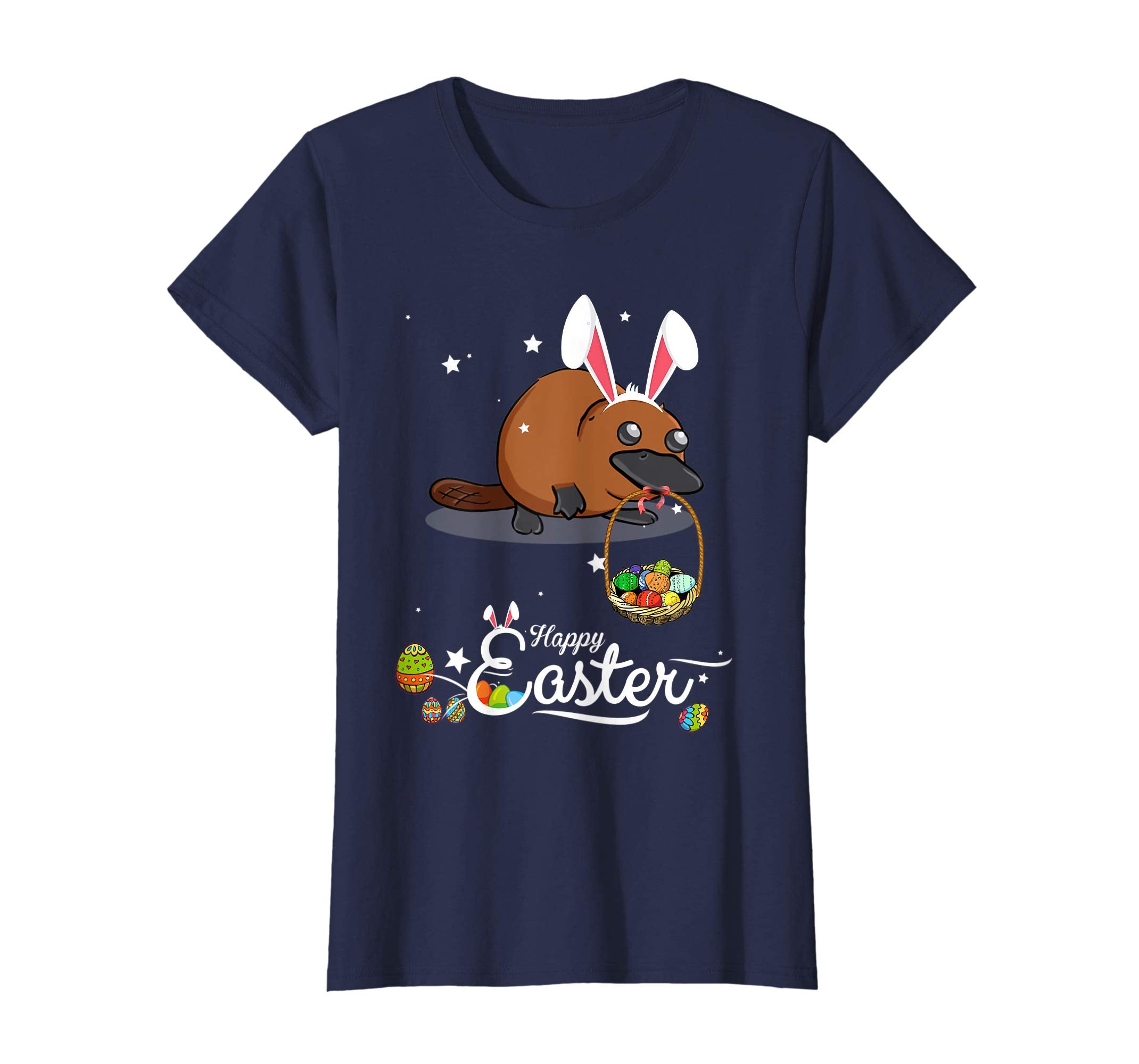Cute Easter Platypus with Bunny Ears and Eggs T Shirt