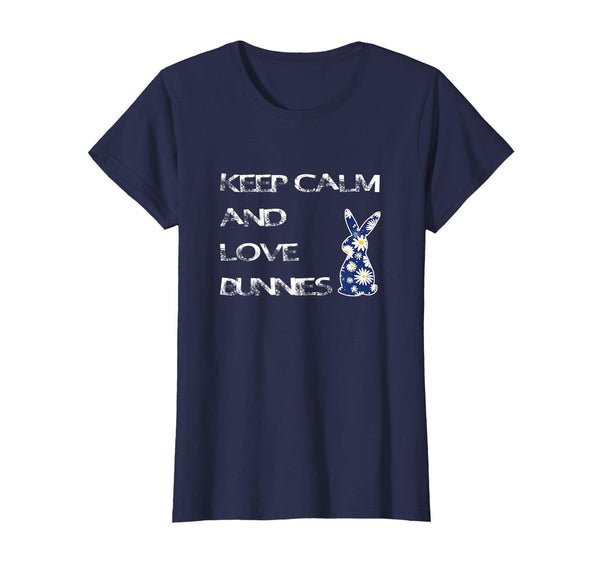 Vintage Style Keep Calm And Love Bunnies Easter T Shirt