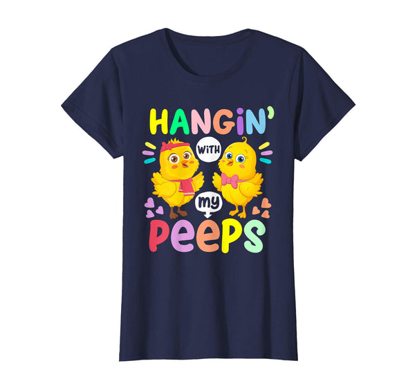 Hanging With My Peeps Happy Easter Kids Boys Girls T Shirt