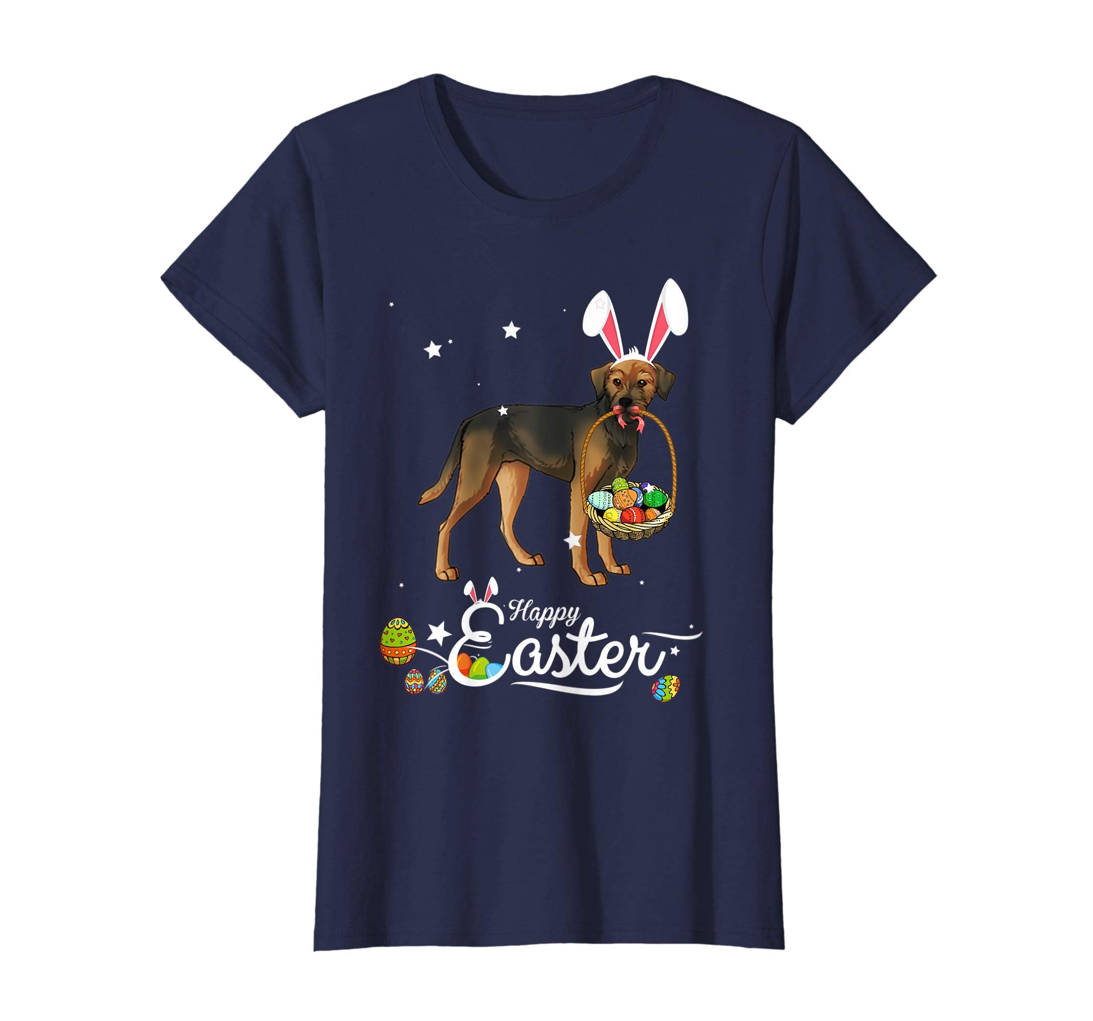 Border Terrier Dog With Bunny Hat Easter Costume T Shirt