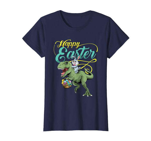 Easter T Shirt for Kids with Cool Bunny and T-rex Egg Hunt