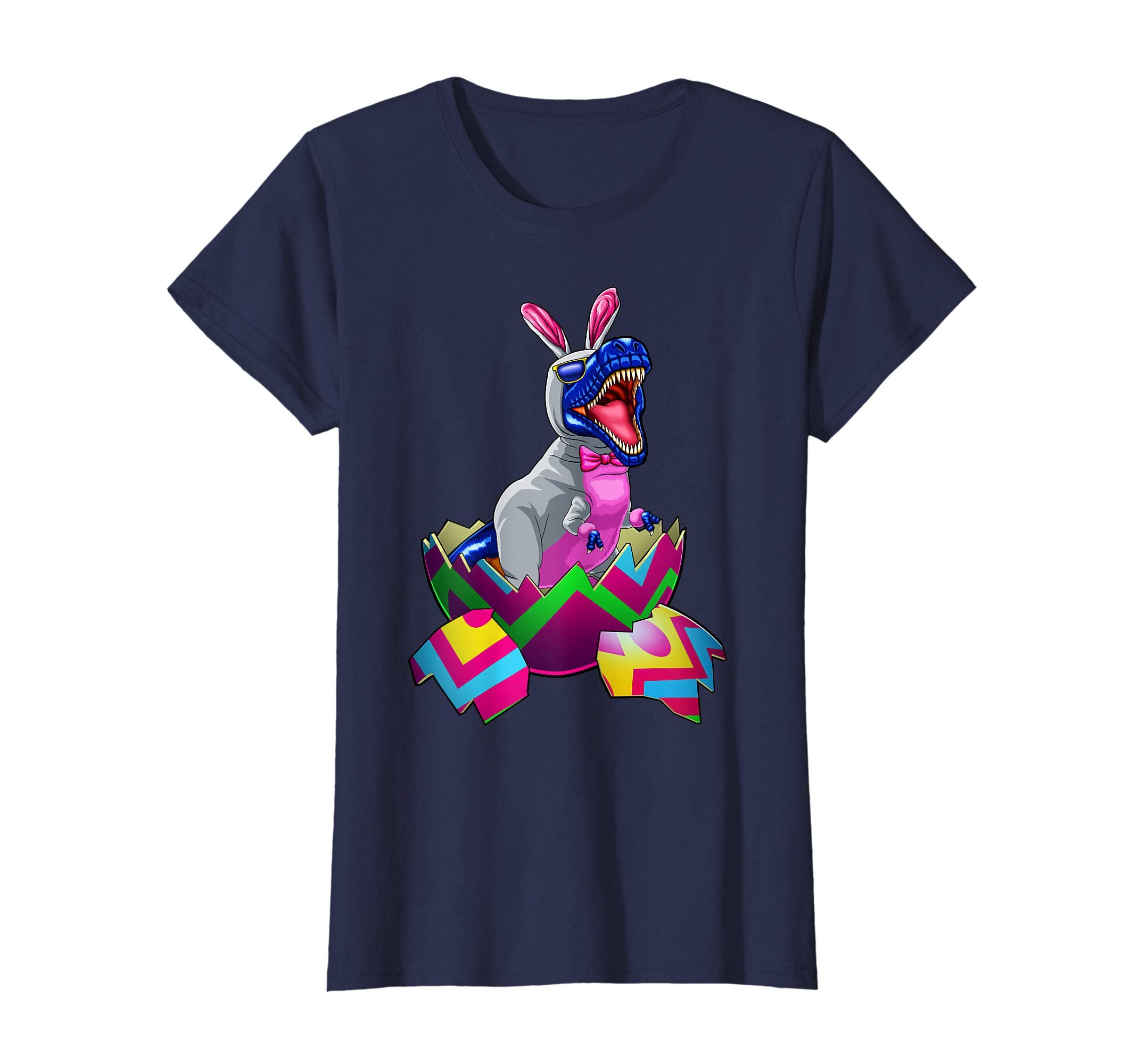 Easter T Rex Dinosaur Shirt Kids Boys Bunny Eggs Funny