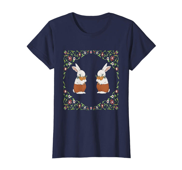 Eastern Flowers Art Easter Rabbits Easter Bunny T Shirt