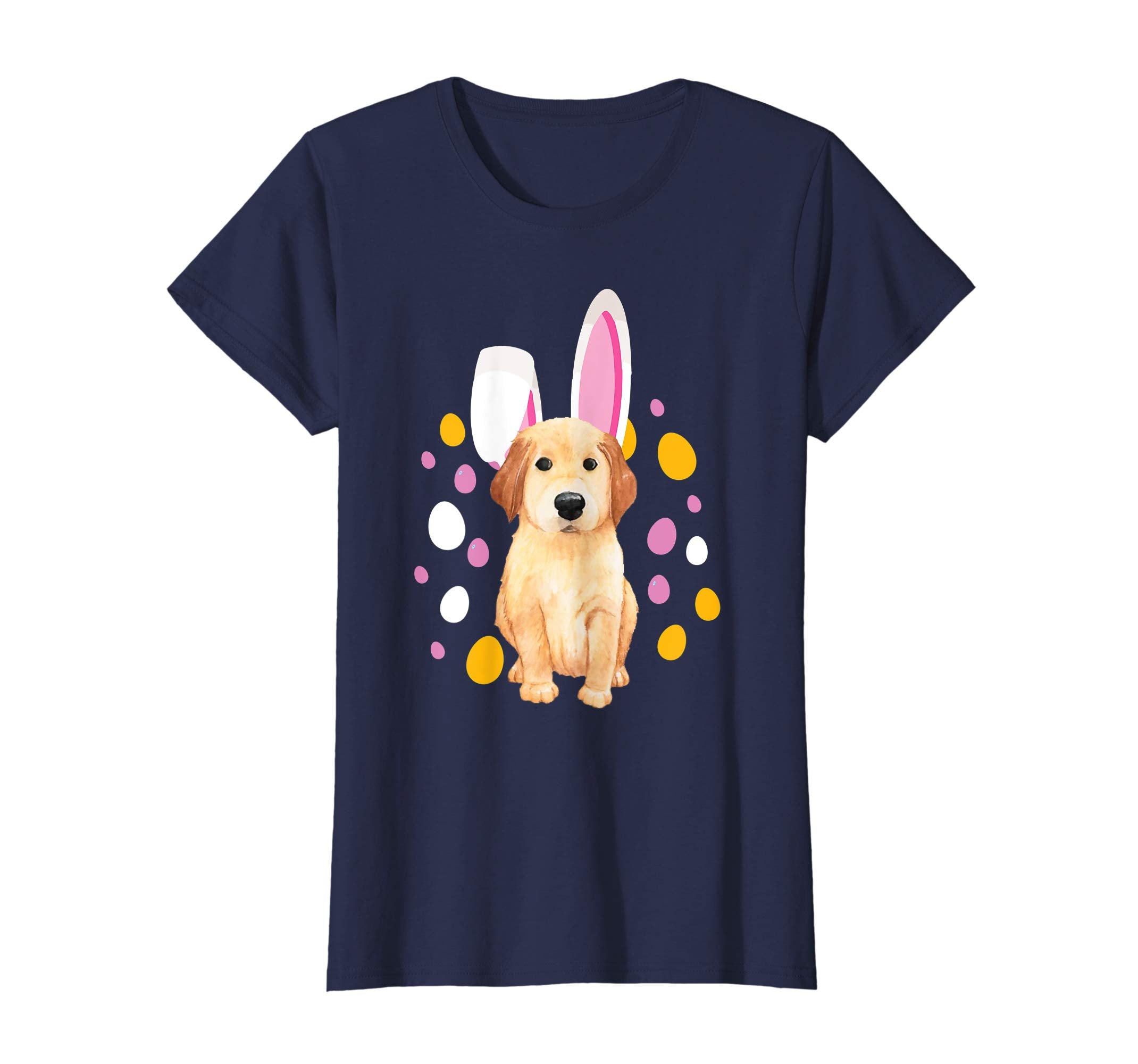 Golden Retriever Bunny Hat Rabbit Easter Eggs Shirt