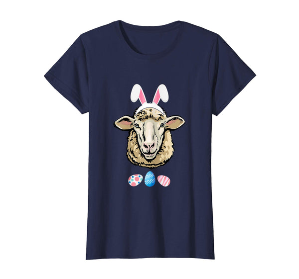 Funny Easter Sheep With Bunny Ears And Eggs T Shirt
