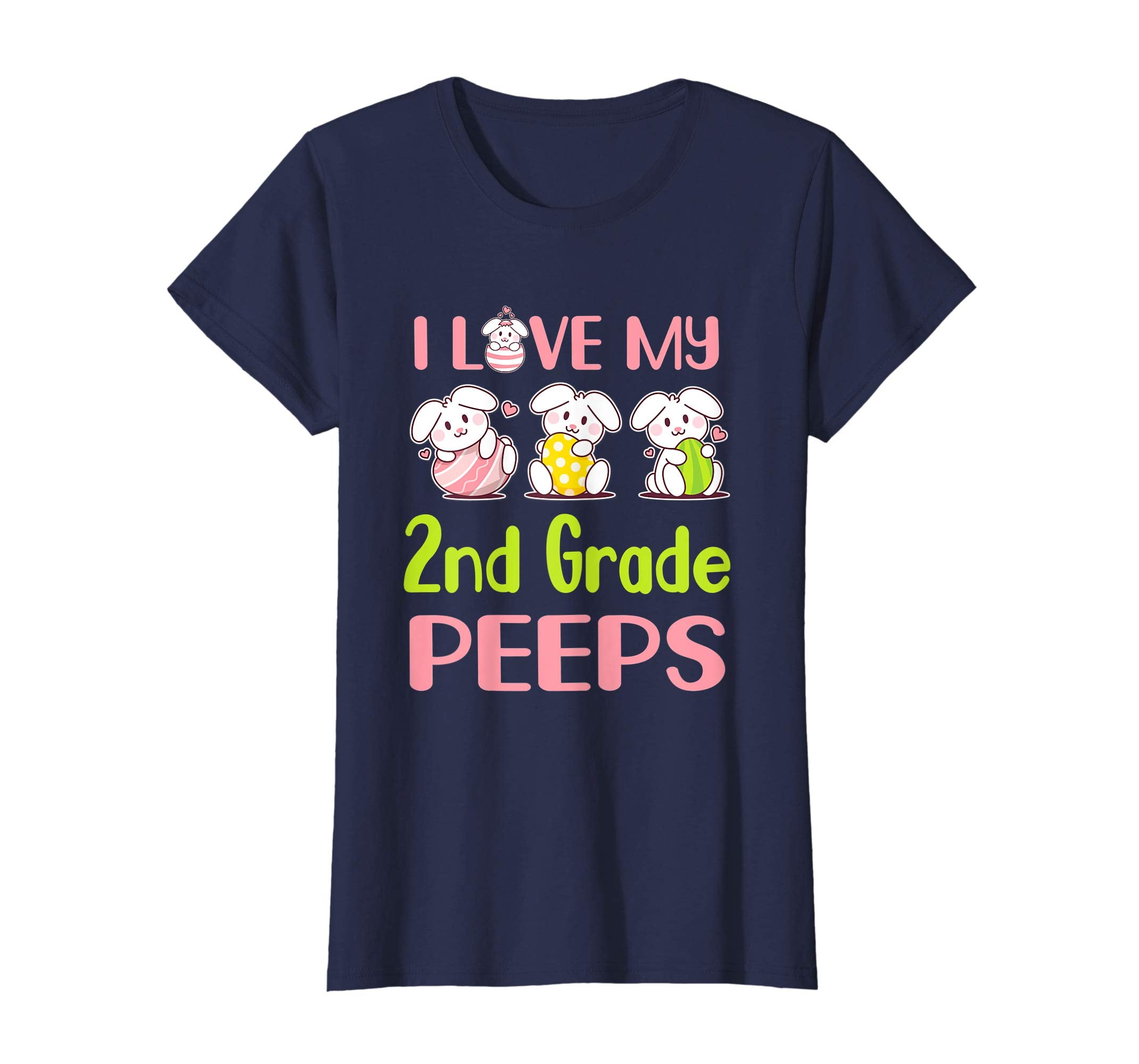 I Love My 2Nd Grade Peeps Happy Easter Teacher Shirt