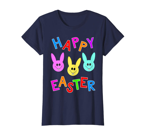 Happy Easter T shirt Cute Bunnies Colorful Bunny Boys Girls