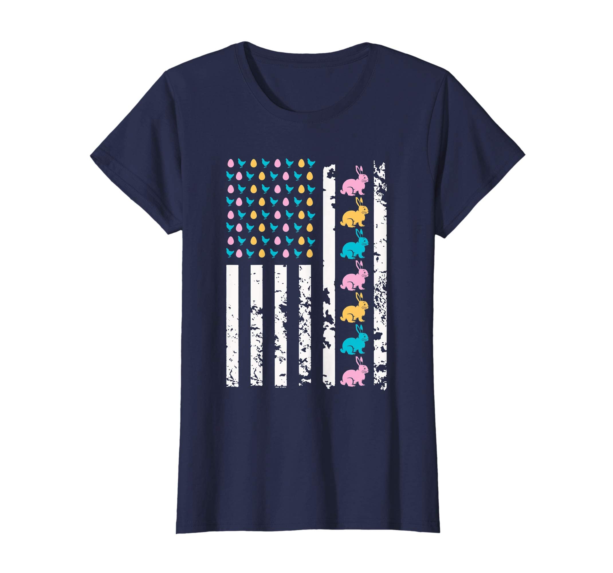 Easter American Flag T-shirt Chickens Eggs and Bunnys Outfit