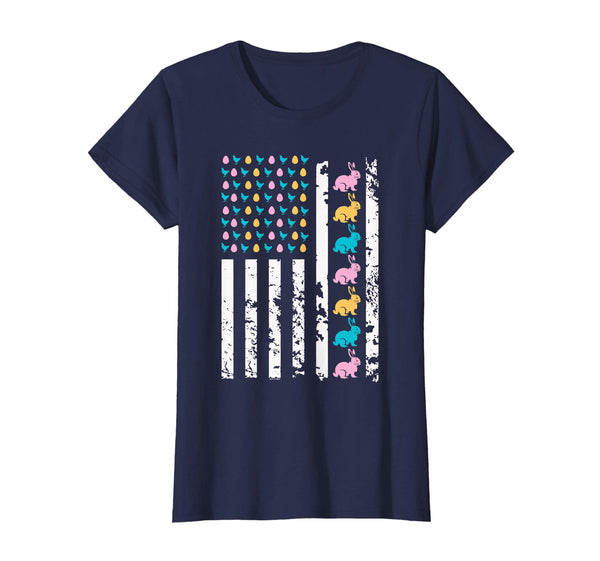 Easter American Flag T-shirt Chickens Eggs and Bunnys Outfit