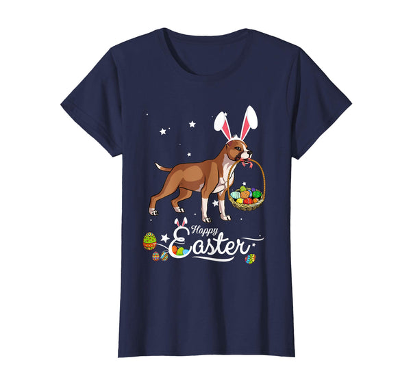 Staffordshire Dog With Bunny Hat Easter Costume T Shirt