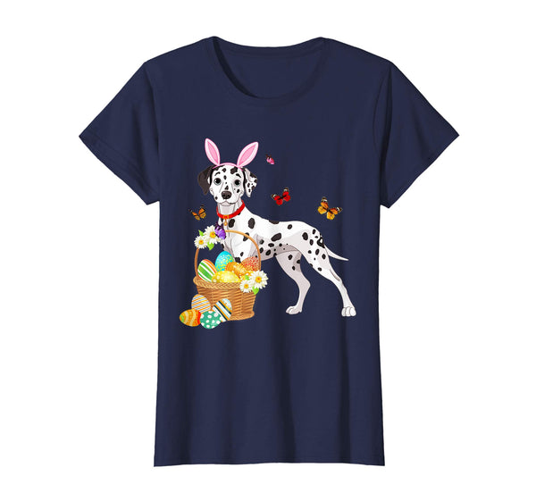 Dalmatian Bunny Hat Rabbit Easter Eggs Shirt Happy Ea