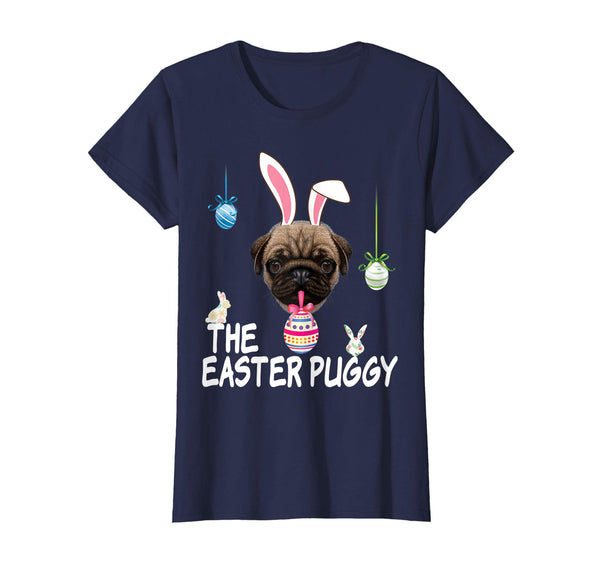 The Puggy Easter Pug Dog Bunny Egg T-Shirt Dog Lover Hunting