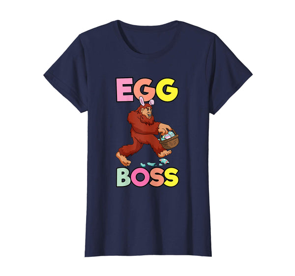 Egg Boss Bigfoot Easter Tshirt for Boys