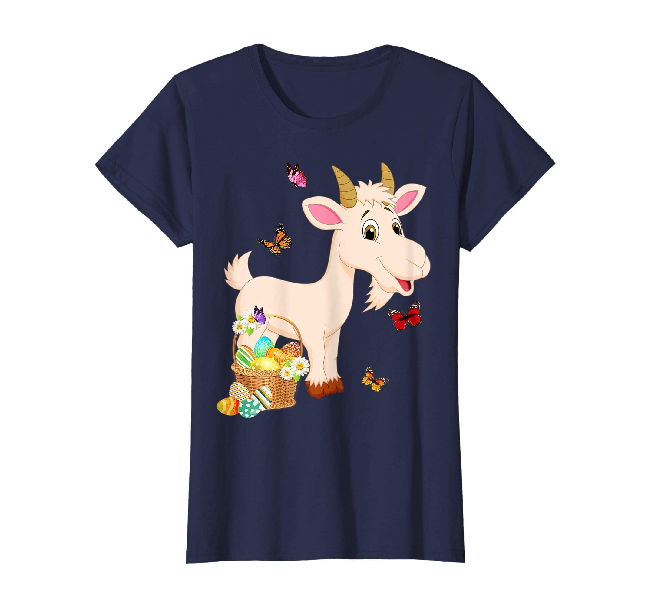 Goat Bunny Hat Rabbit Easter Eggs Shirt Happy Ea
