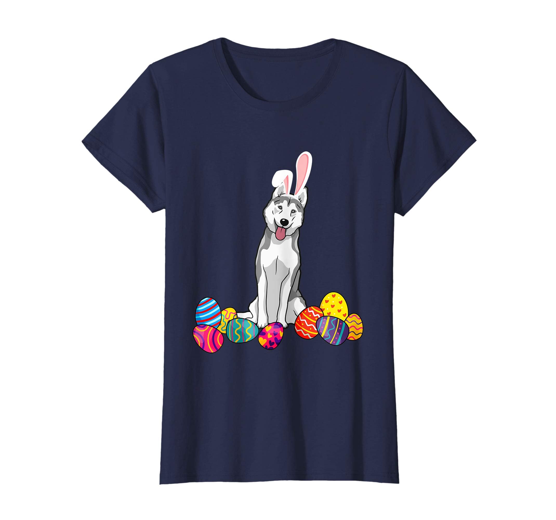 Husky Bunny Ear With Egg Easter Easter Day Shirt