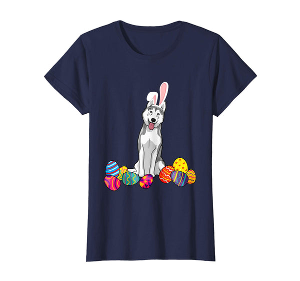 Husky Bunny Ear With Egg Easter Easter Day Shirt