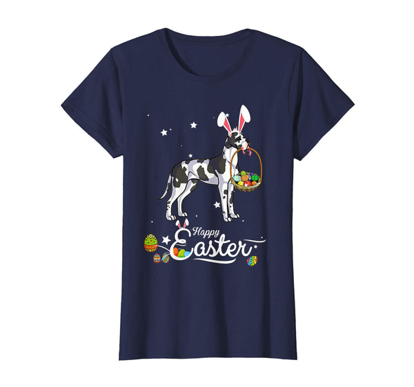 Great Dane Dog With Bunny Hat Easter Costume T Shirt