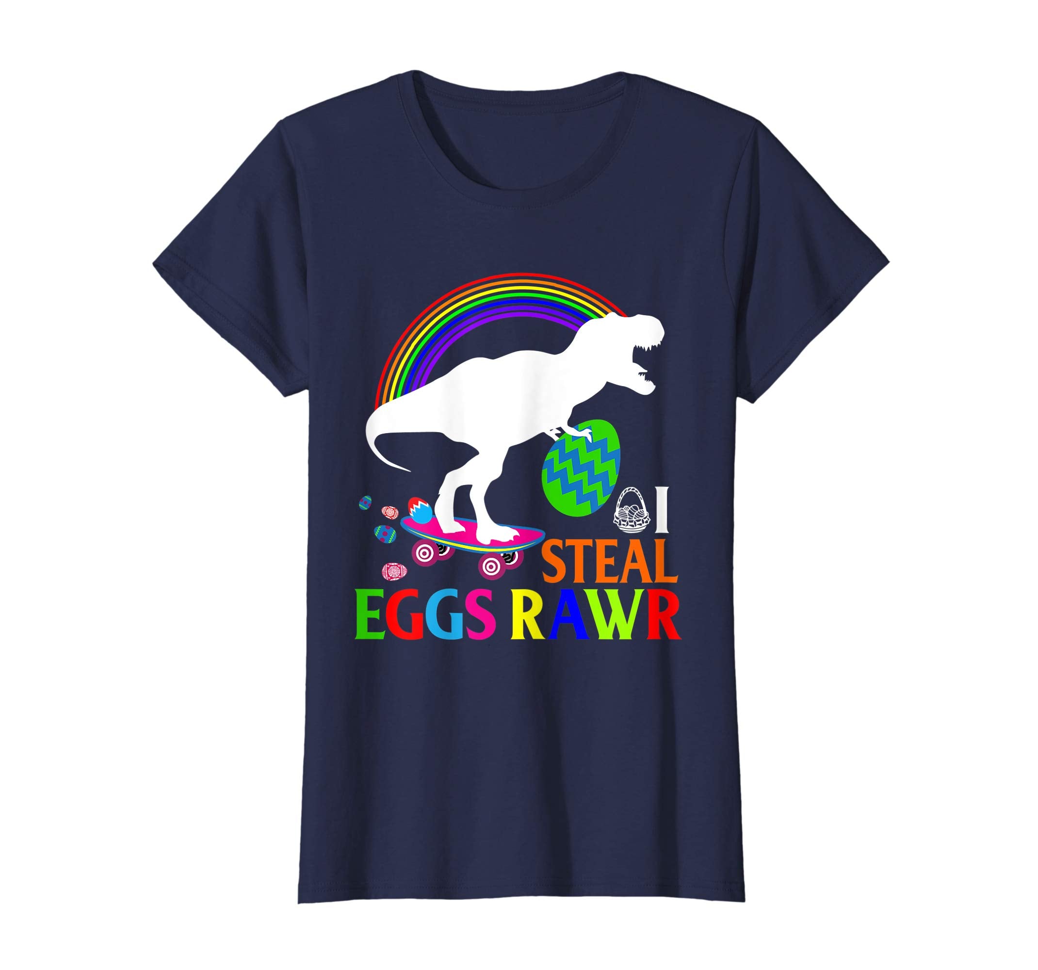 I Steal Eggs Rawr Shirt T Rex Dinosaur Easter Bunny Egg Kids