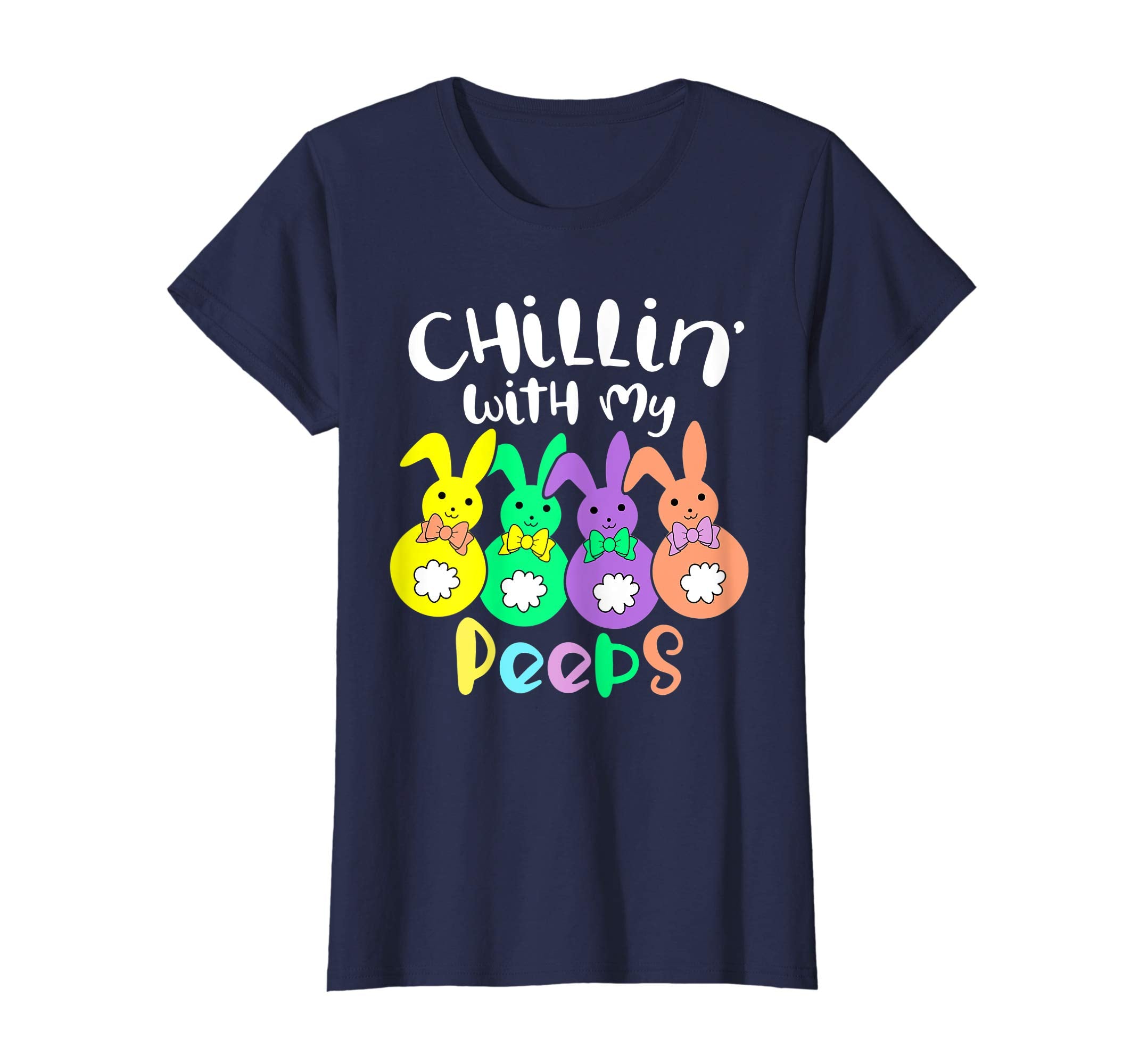 Chillin With My Peeps Happy Easter Kids Boys Girls T Shirt