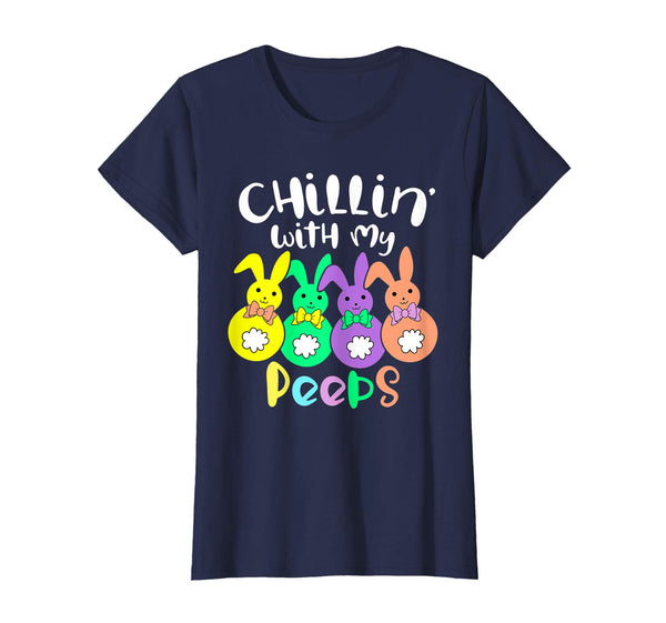Chillin With My Peeps Happy Easter Kids Boys Girls T Shirt