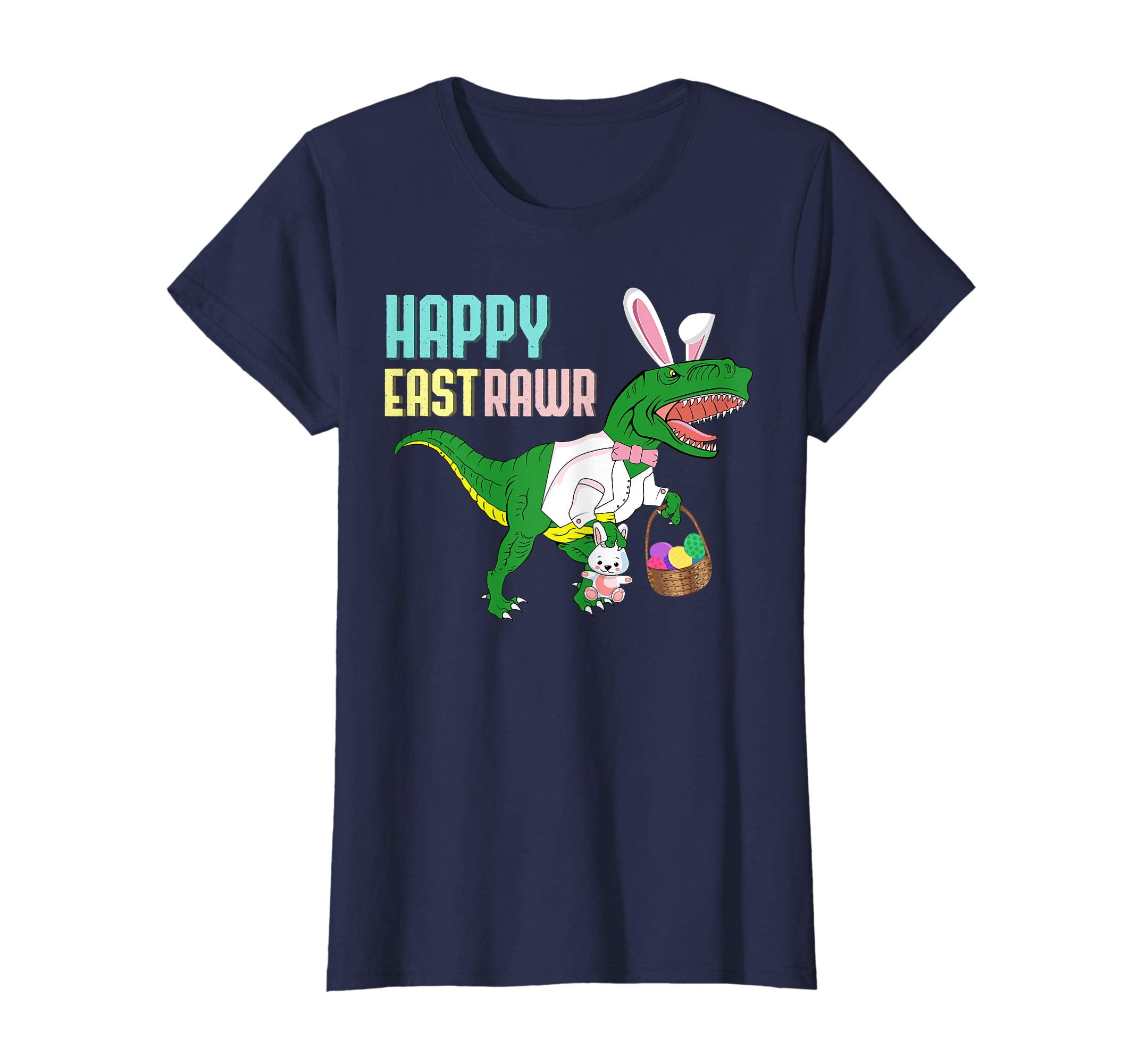 Easter Dinosaur T-Rex Shirt Funny Eastrawr Egg Bunny Tee