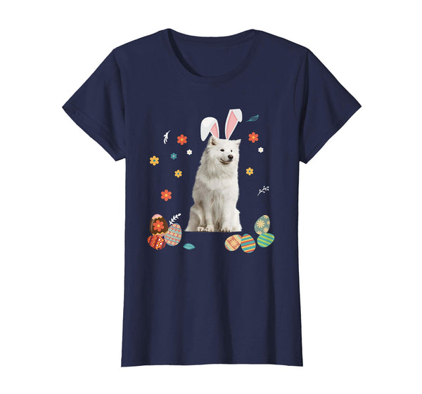 Samoyed Bunny Rabbit Happy Easter Day T-Shirt