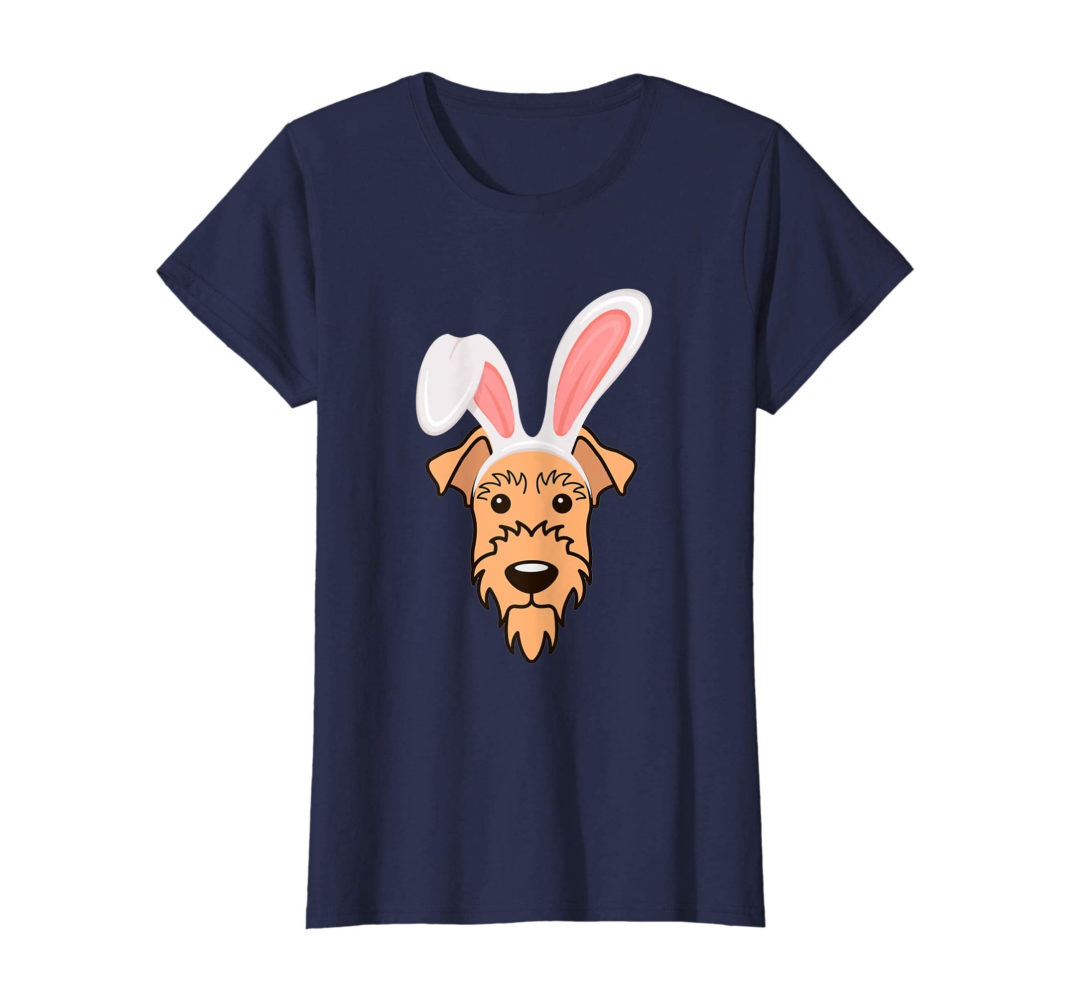 Airedale Terrier Dressed As Easter Bunny Rabbit Ears T-Shirt