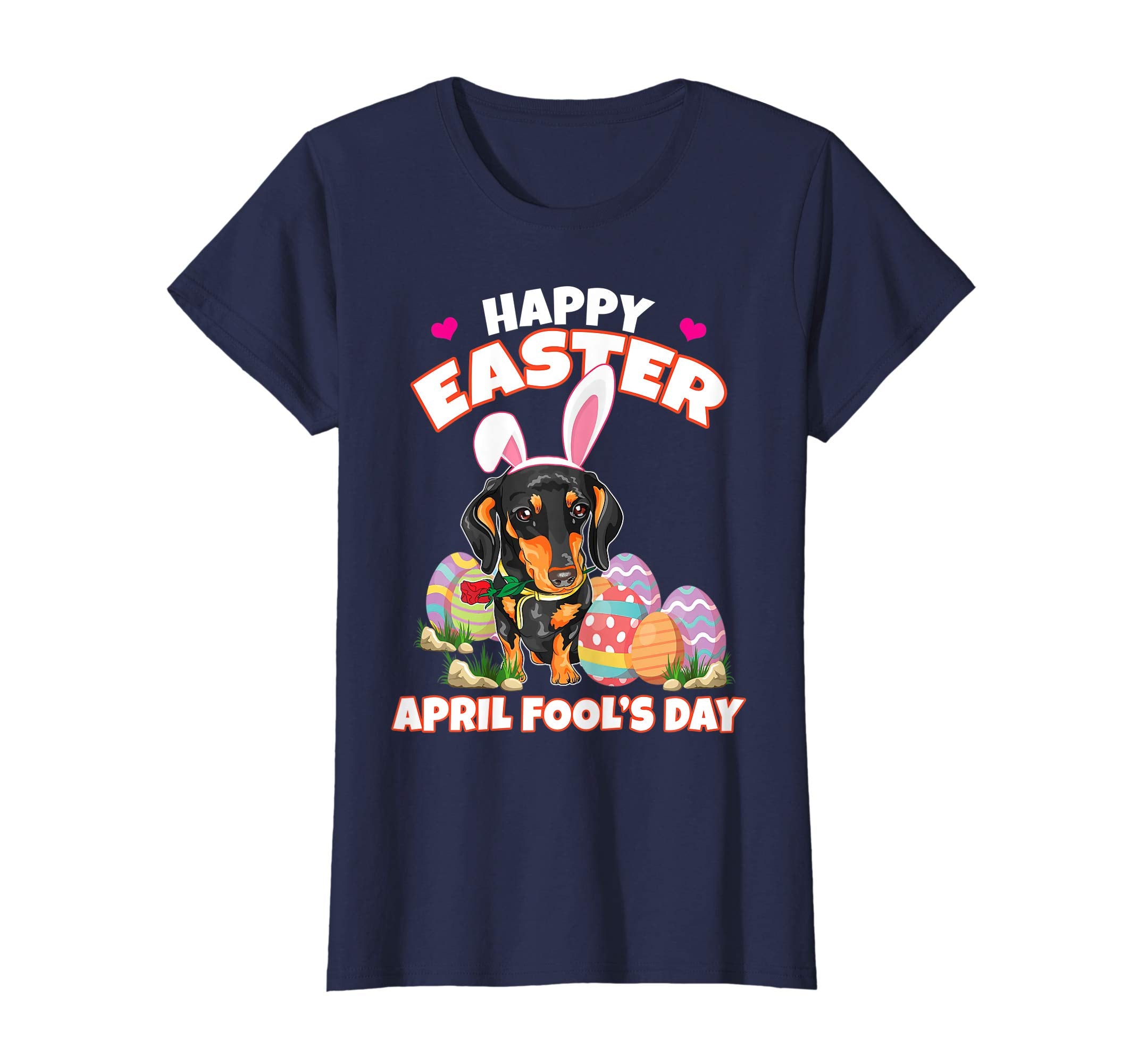Happy Easter April Fool's Day Funny Dachshund T Shirt