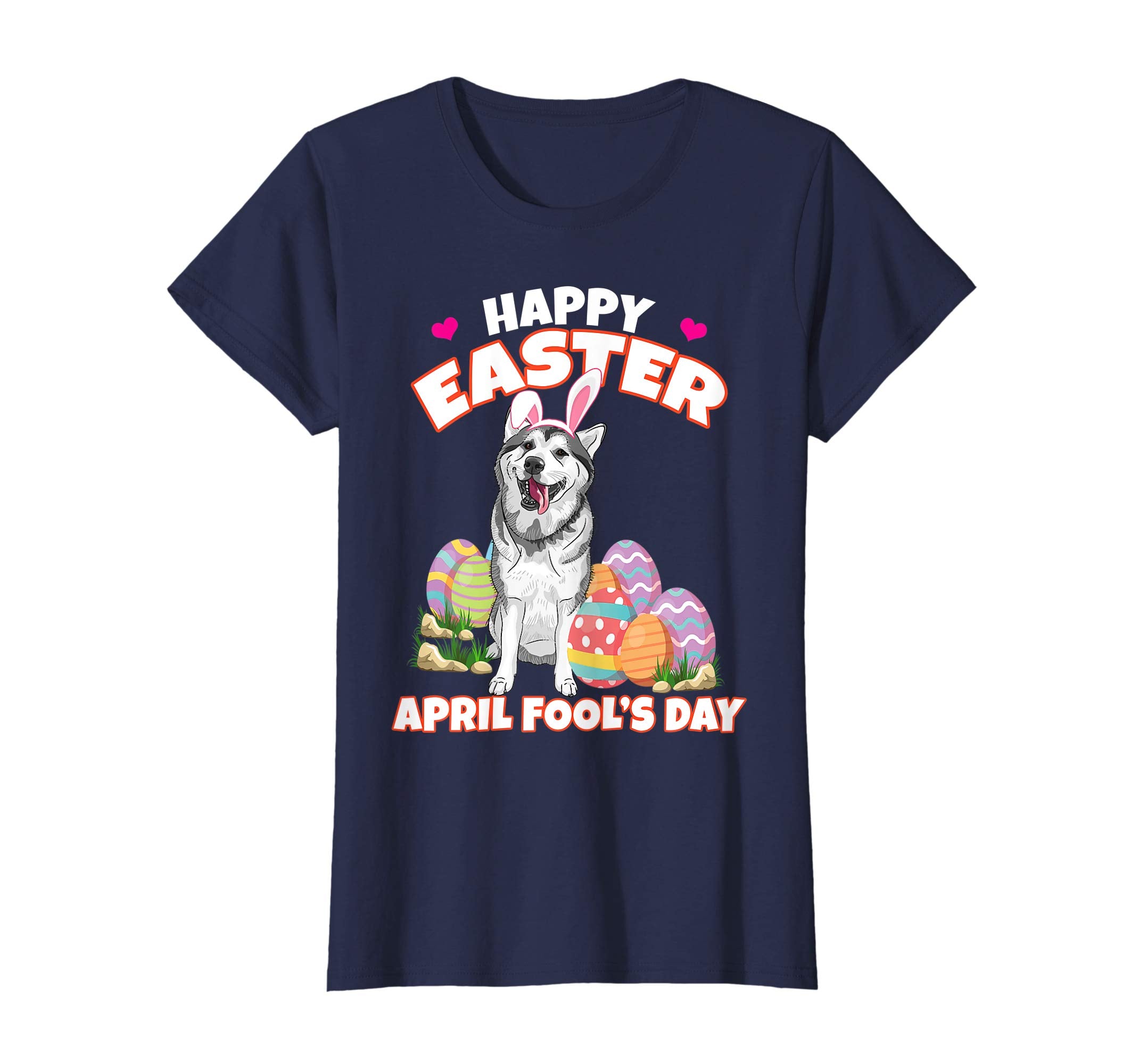 Happy Easter April Fool's Day Funny Siberian Husky T Shirt