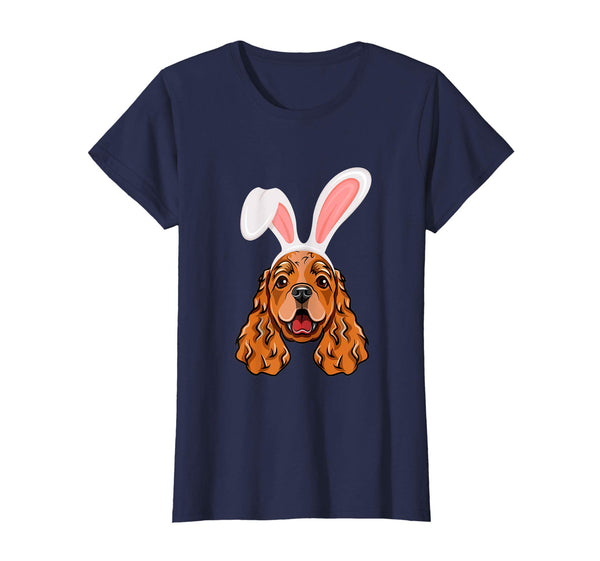 Spaniel Dressed As Easter Bunny With Rabbit Ears T-Shirt