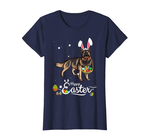 Shiloh Shepherd Dog With Bunny Hat Easter Costume T Shirt