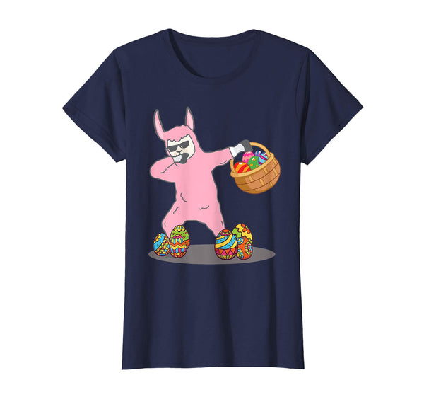Cute Dabbing Llama Easter Bunny Egg Basket T-Shirt Gifts