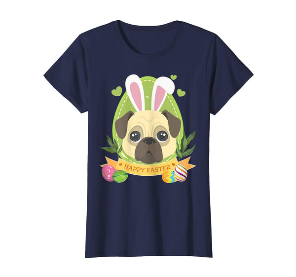 Bunny Pug Dog Easter Day Lovers T-Shirt Egg Hunting Lovely