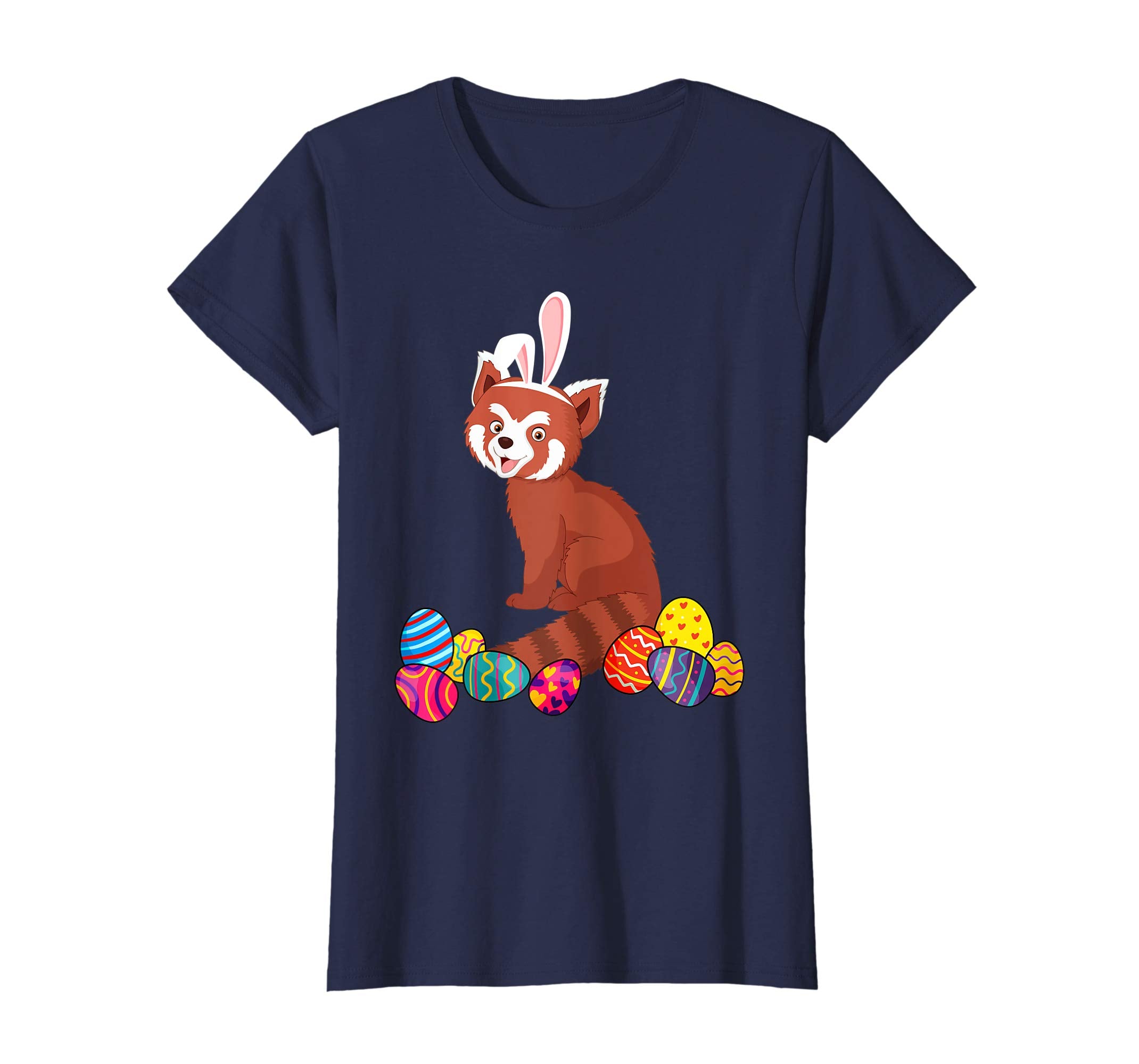 Red Panda Bunny Ear With Egg Easter Easter Day Shirt