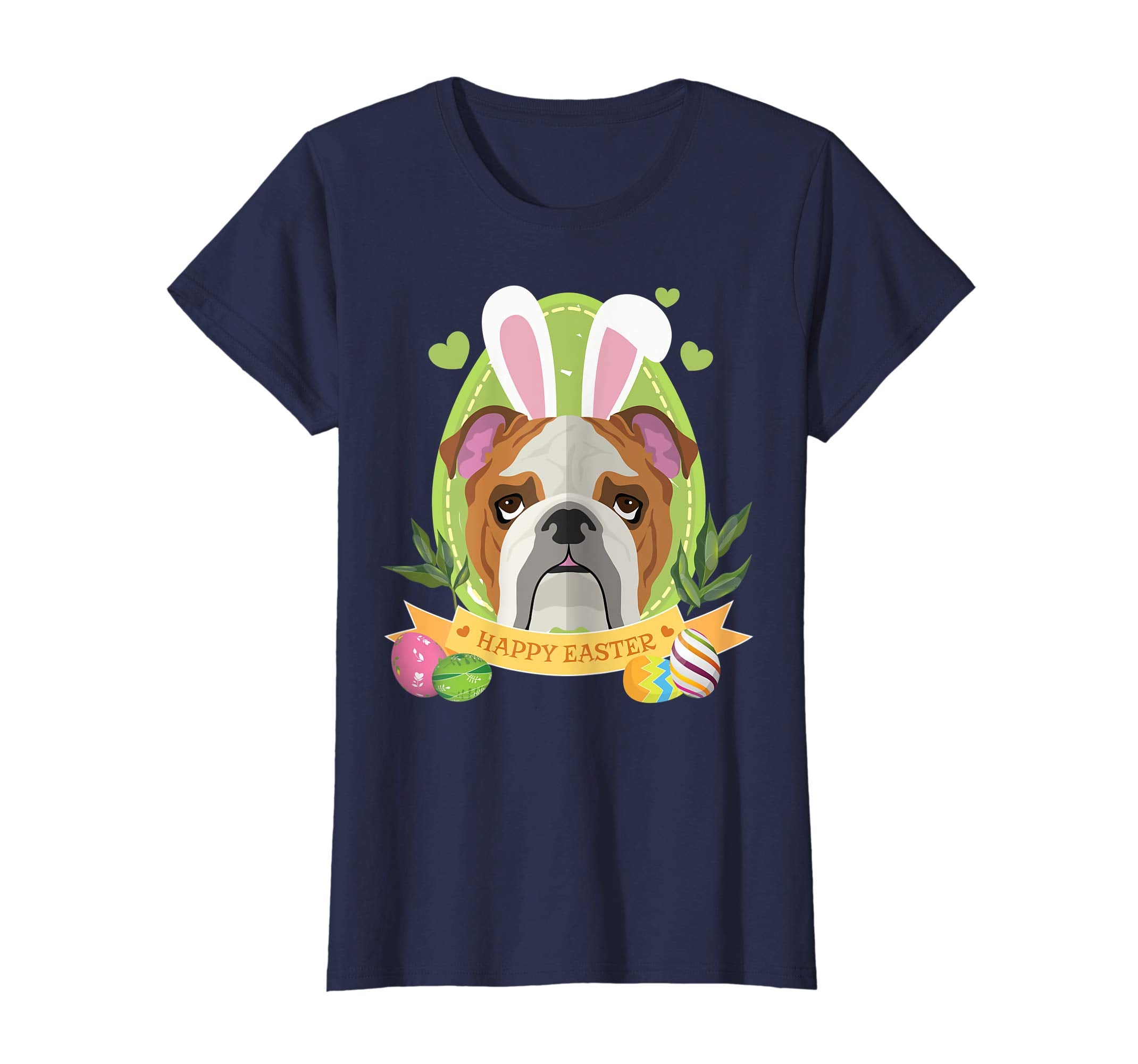 Bunny Bulldog Dog Easter Day Lovers T-Shirt Egg Hunting