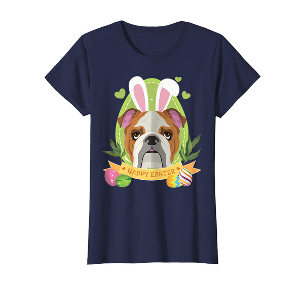 Bunny Bulldog Dog Easter Day Lovers T-Shirt Egg Hunting