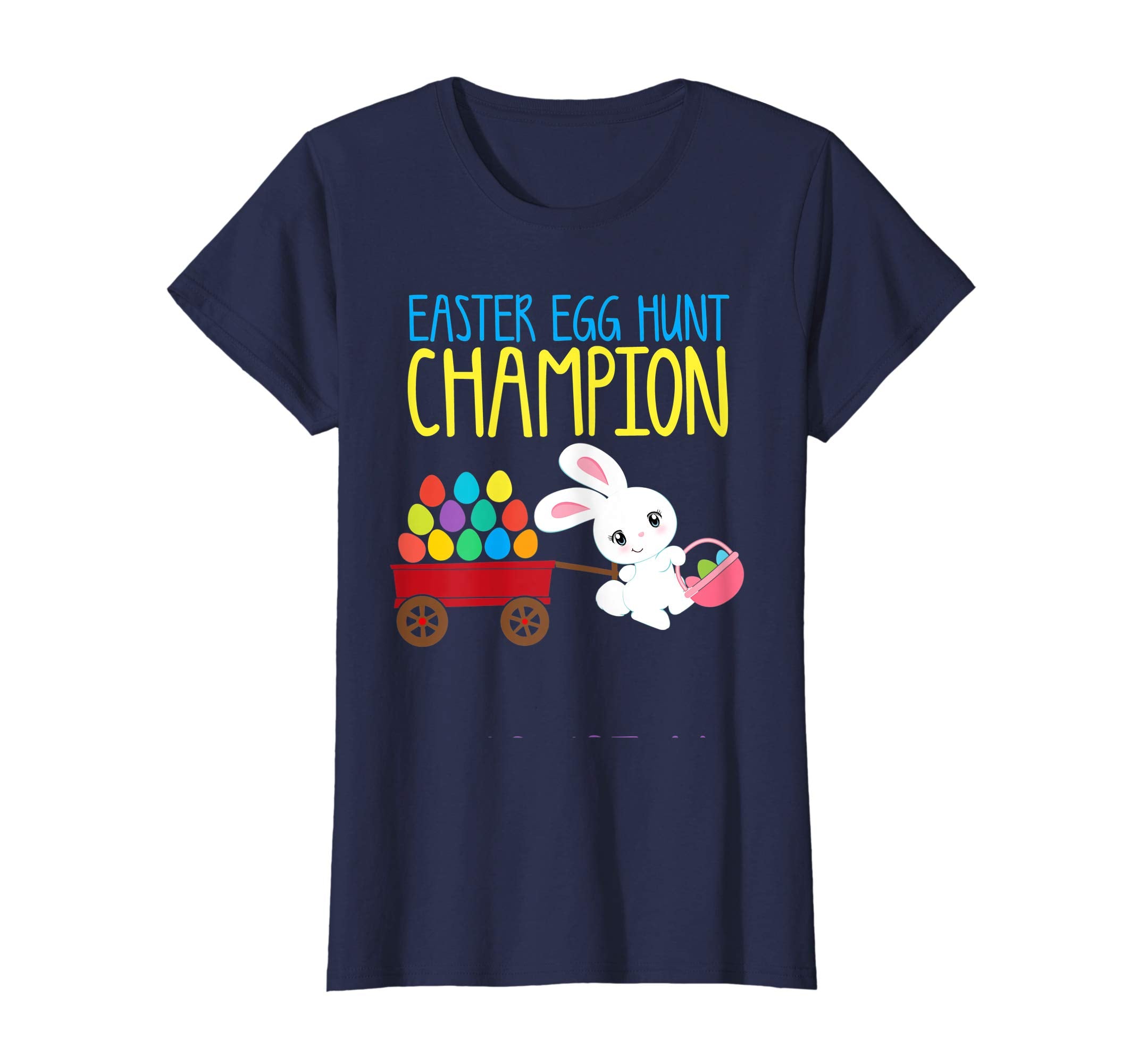 EASTER EGG HUNT CHAMPION Bunny T-Shirt Girls Kids Toddlers