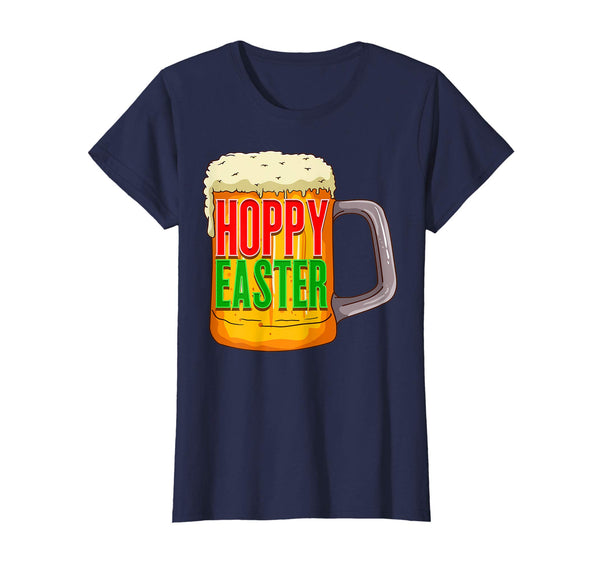 Hoppy Easter Beer Mug T-Shirt - Funny Easter Bunny Tee Gift