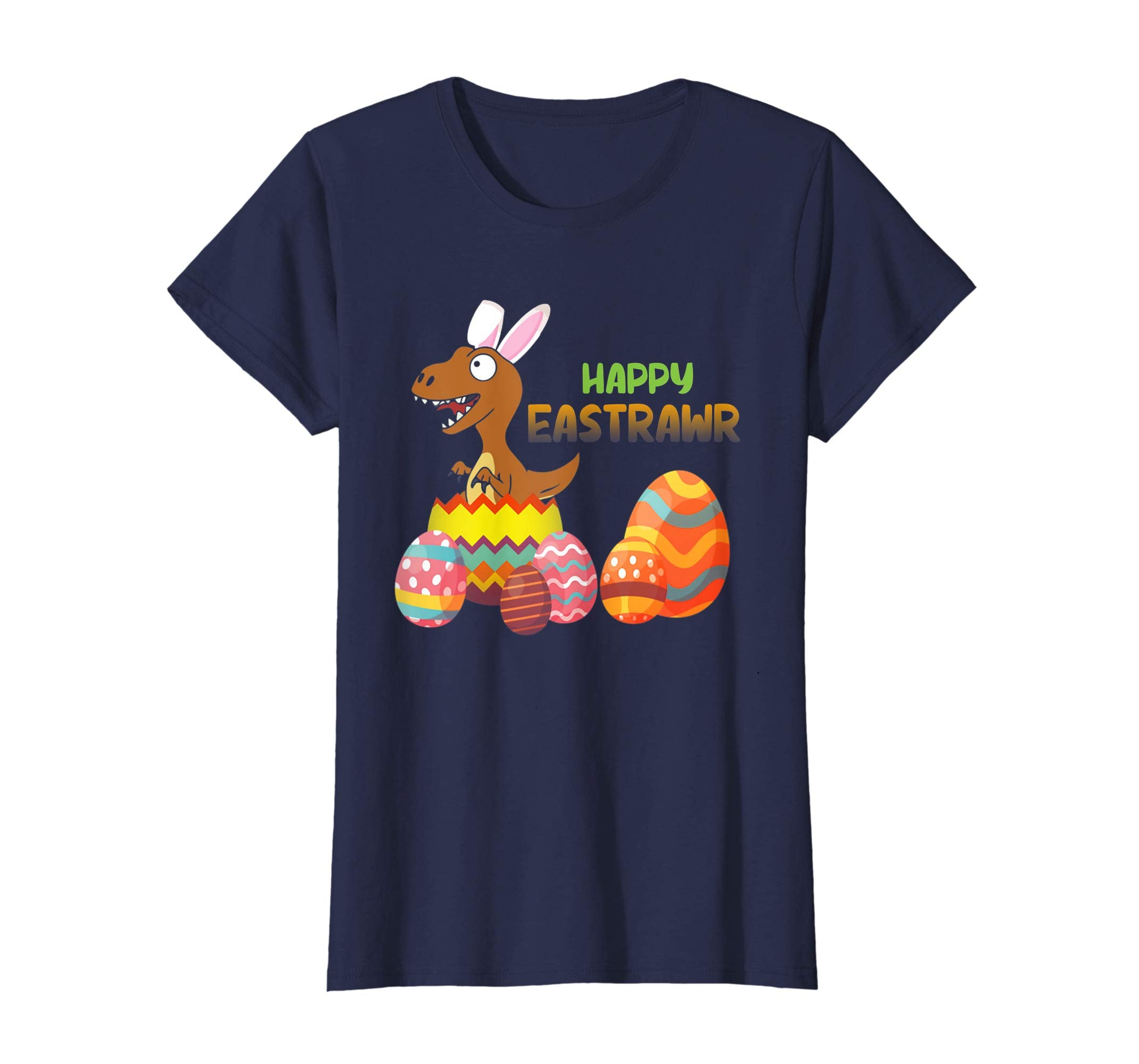 Happy Eastrawr T Rex Dinosaur Easter Bunny Egg Shirt Kids