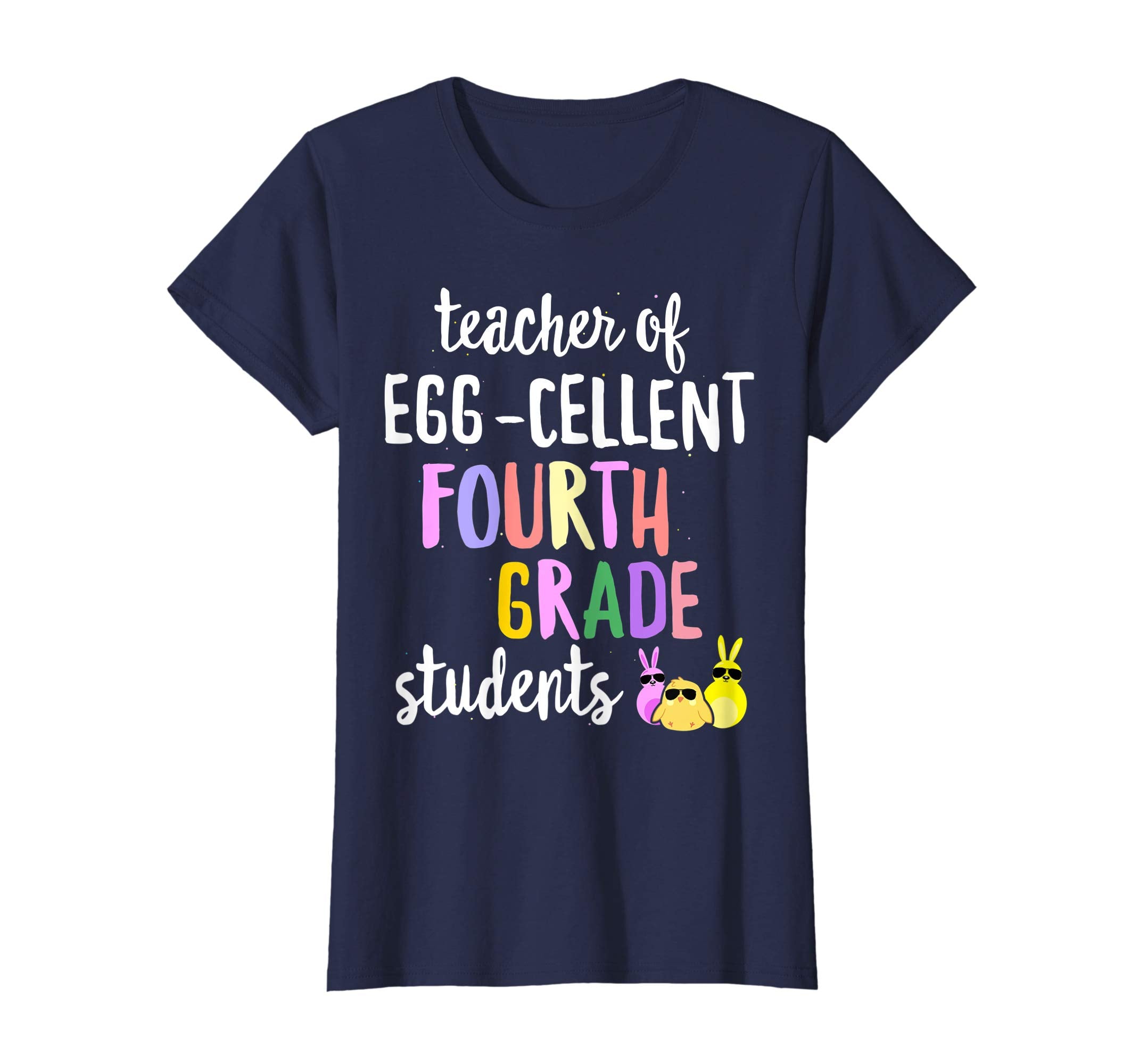 Teacher of Egg-Cellent 4th Grade Students Easter Gift Tshirt