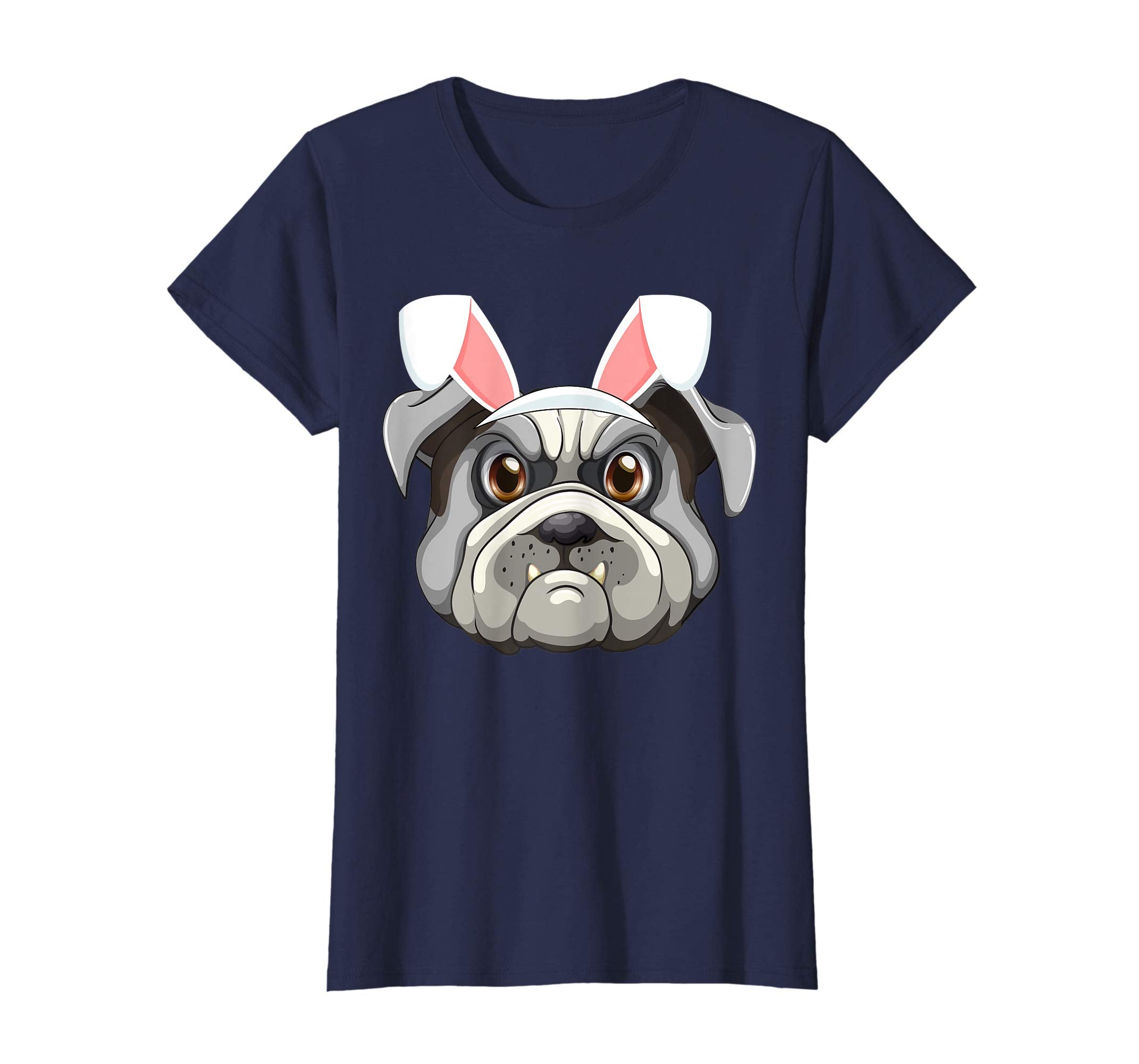 Cute Bulldog with Easter Bunny Ears Dog T-Shirt