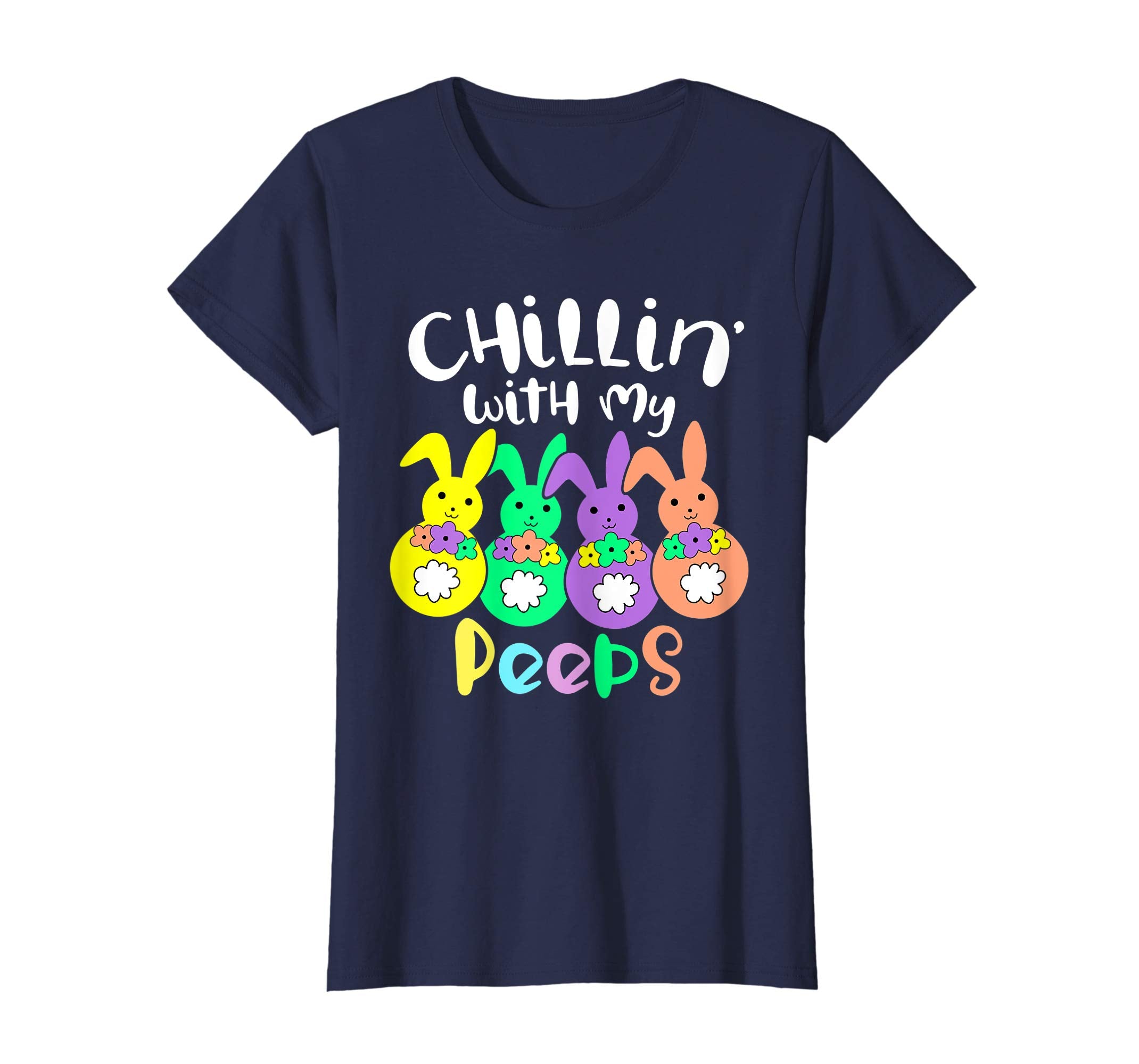 Chillin With My Peeps Happy Easter Kids Boys Girls T Shirt