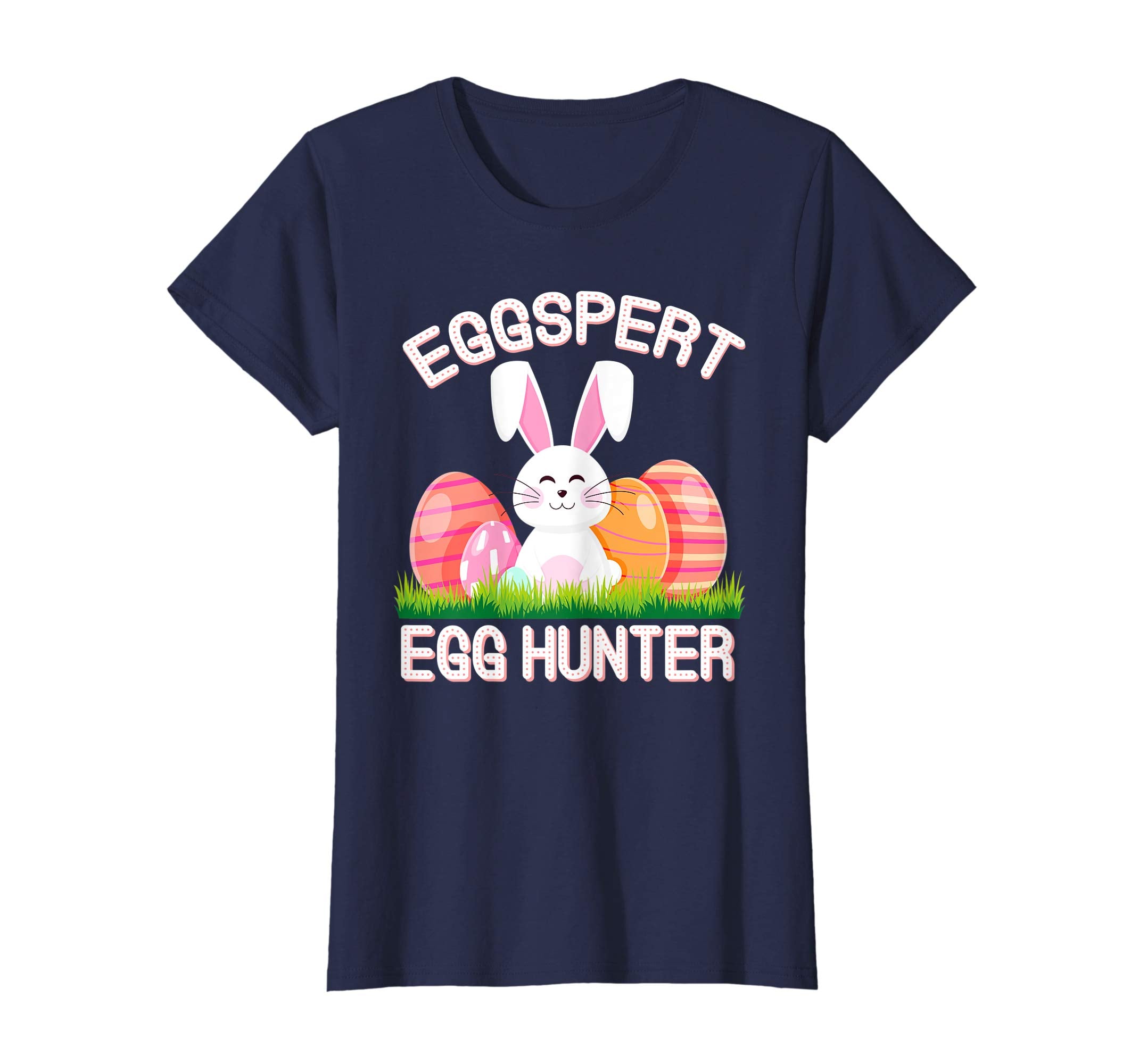 Eggspert Egg Hunter Easter TShirt Boys Girls Cool Bunny