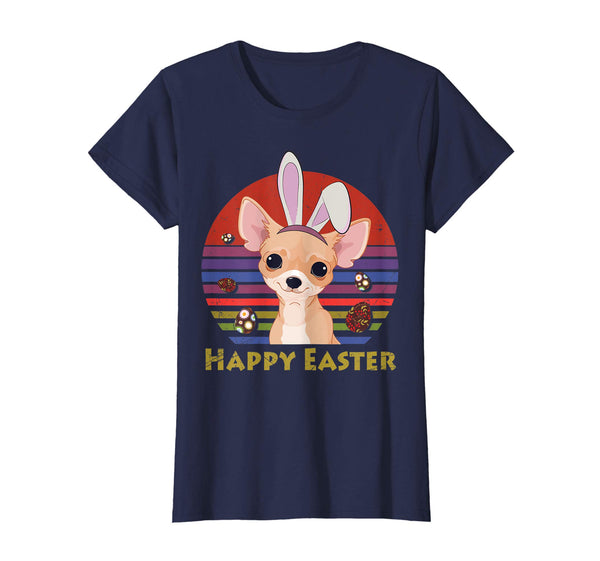 Chihuahua With Bunny Headband Happy Easter Tshirt Gifts