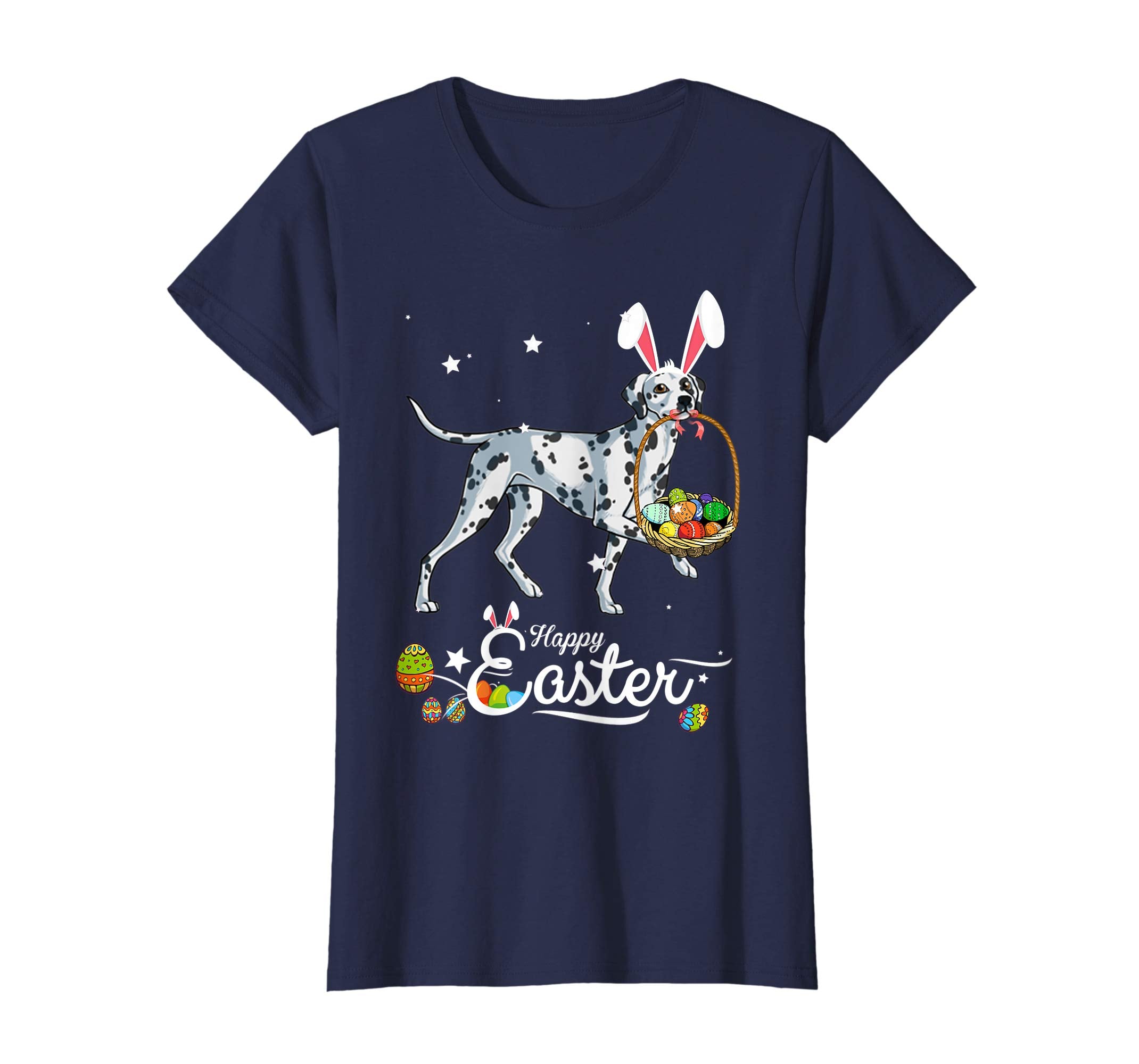 Dalmatian Dog With Bunny Hat Easter Costume T Shirt